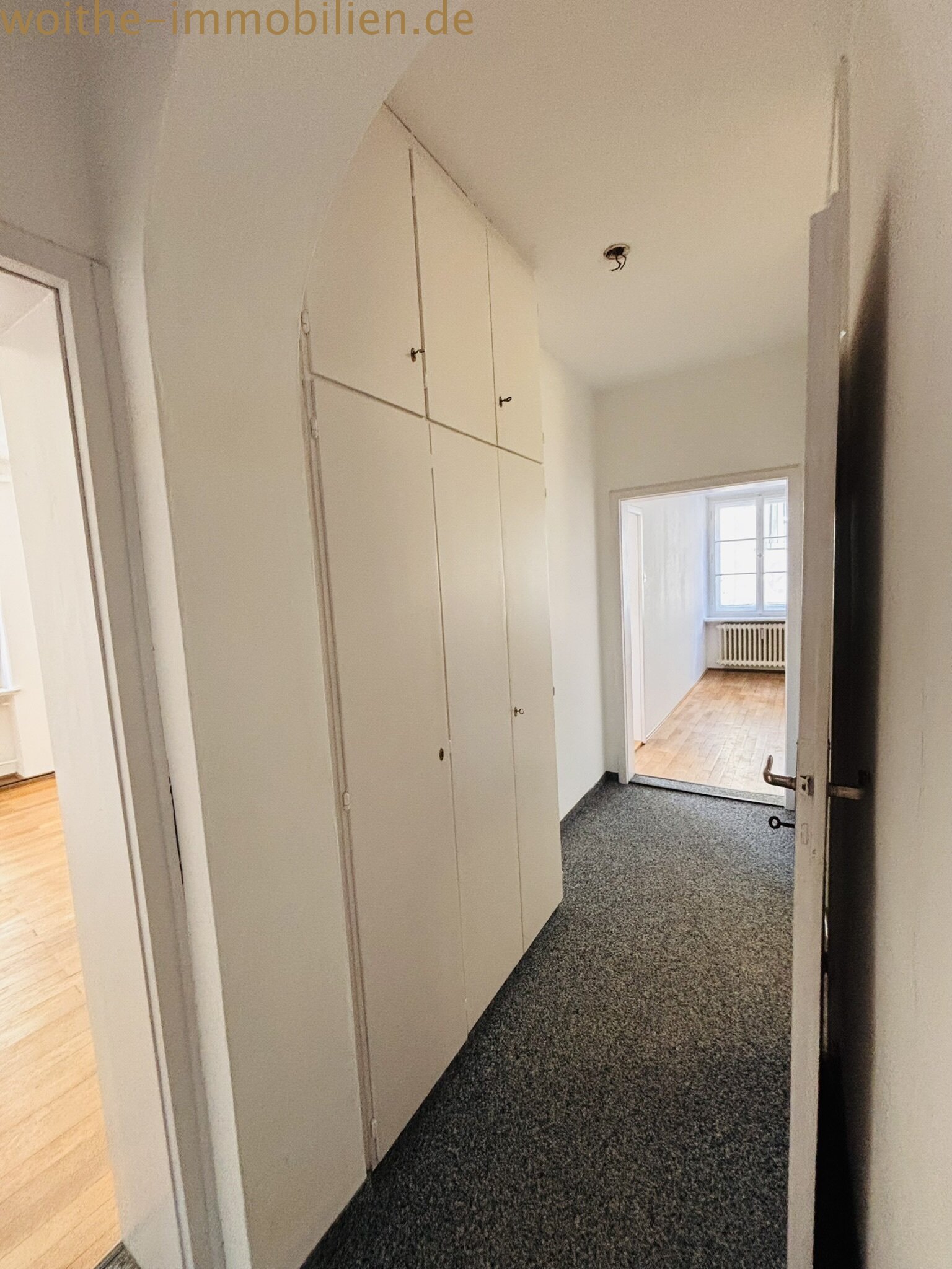 Corridor pratico con distribuzione intelligente degli spazi e ampio spazio di stoccaggio – accesso centrale a tutte le zone residenziali Corridor pratico con distribuzione intelligente degli spazi e ampio spazio di stoccaggio – accesso centrale a tutte le zone residenziali